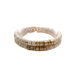 white sands bracelet | bone beads, coastal jewelry, neutral jewelry