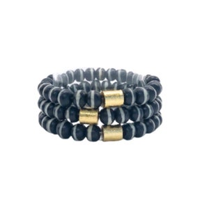 oreo bracelet | bone beads, neutral jewelry