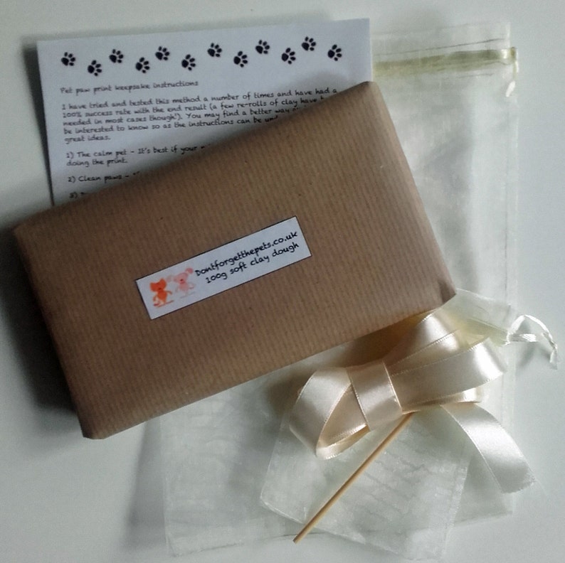Pet paw print kit 4 colours available Super soft air drying Etsy