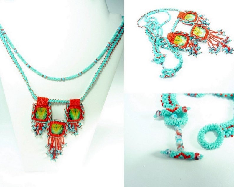 Collier Ethnique Plastron – Perles Bleues, Style Tribal, Neuf Avec Étiquettes, Bijou Statement