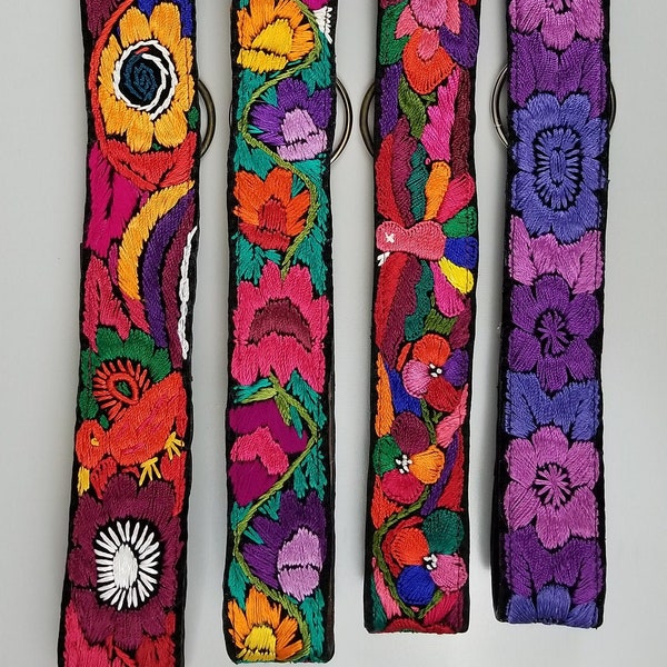 Flower and Bird Leather Belts