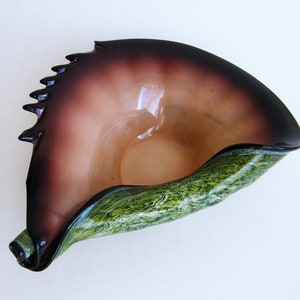 Murano Art Glass Sea Shell Bowl: Vintage heminredning