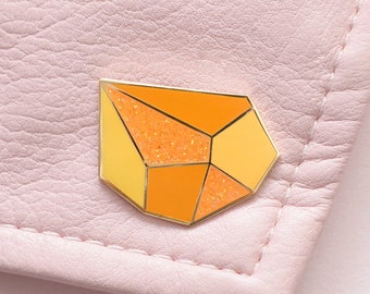 Topaz Birthstone Pin - November Birthday - Gemstone Pin - Hard Enamel Pin - Enamel Pin Set  - Pins - Birthday Token Gift - Pin Badge