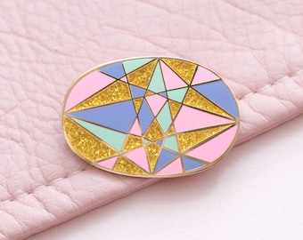 Opal Birthstone Pin - October Birthday - Gemstone Pin - Hard Enamel Pin - Small Birthday gift  - Pins - Birthday Token Gift - Pin Badge