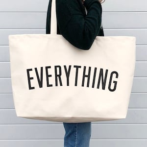 Everything Really Big Bag Weekender Bag Giant Canvas Grocery Bag Maxi Shopper Bag Oversized Bag Extra Large Canvas Bag image 1