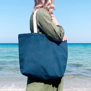 オーシャンブルー キャンバス トートバッグ | 大型マーケット 