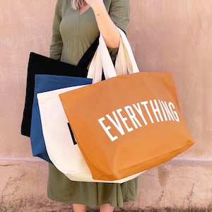 Original Everything Oversized Tote Mum Bag Giant Shopper Bag Huge Bag Mom Christmas Gift New Parent Extra Large Heavy Canvas Bag image 1