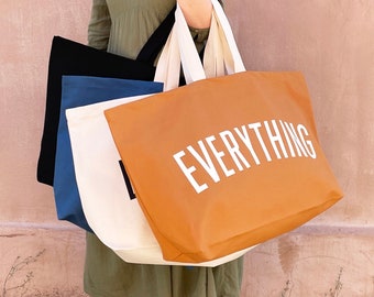 Original Everything Oversized Tote - Mum Bag - Giant Shopper Bag - Huge Bag - Mom Christmas Gift - New Parent - Extra Large Heavy Canvas Bag