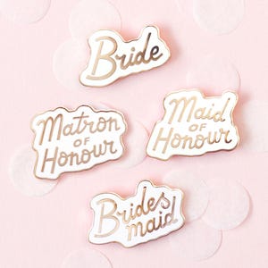 PIN DE SEGUNDOS - Pin de esmalte para boda - Insignia para despedida de soltera - Despedida de soltera - Pin de esmalte duro - Regalo para dama de honor - Estilo nupcial - Insignia con pin