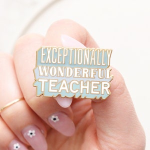 Exceptionally Wonderful Teacher Pin - Teacher Pin - Gift for Teacher - Enamel Pin - Flair - Lapel Pin - Teacher Thank You - Pin Badge