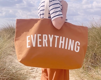 Everything® Oversized Tote Bag - Giant Shopper Bag - Huge Baby Bag - Extra Large Mum Bag - Mom Christmas Gift - Thick Canvas Maxi Tote