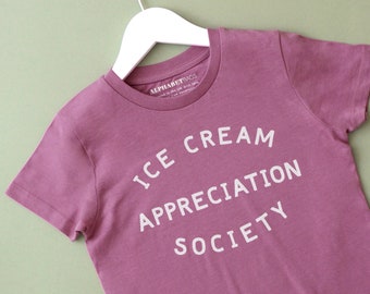 Ice Cream Appreciation Society Kids T-Shirt Berry - Funny Slogan T Shirt - Vacation tee - Girls T-Shirt - Boys T-Shirt - Summer Kid's tee