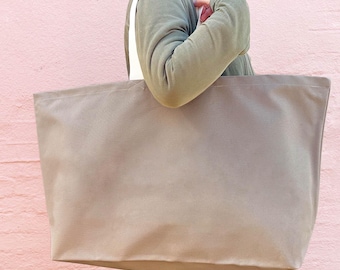 ストーンキャンバス リアリービッグバッグ - 大型ウィークエンドバッグ - 巨大キャンバス食料品バッグ - 大型ショッパー - 特大トートバッグ - 特大トートバッグ