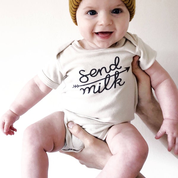 Funny Baby Bodysuit - Baby Coming Home Outfit - Cute Baby Clothes - Send Milk Baby Vest - Alphabet Bags