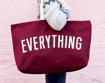 Everything Really Big Bag - Weekender Bag - Giant Canvas Grocery Bag - Large Canvas Shopper - Oversized Canvas Bag - Large Tote Bag - XL bag