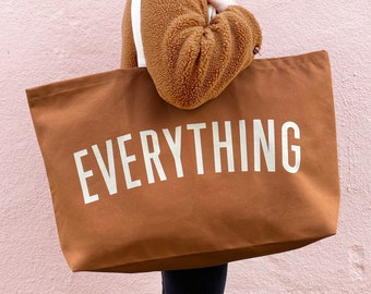 Everything Really Big Bag - Weekender Bag - Giant Canvas Grocery Bag - Large Canvas Shopper - Oversized Canvas Bag - Large Tote Bag