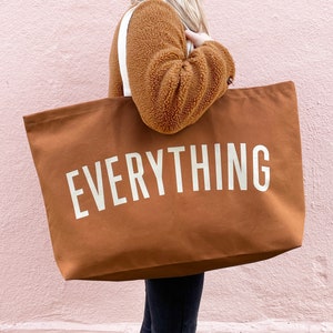 Everything Really Big Bag - weekendtas - gigantische canvas boodschappentas - grote canvas shopper - extra grote canvas tas - grote draagtas