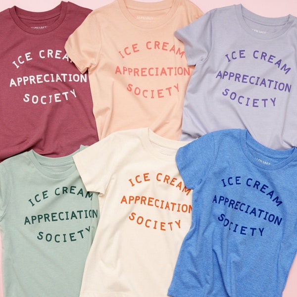 Ice Cream Appreciation Society Kids T-Shirt - Summer T Shirt - Vacation tee - Girls T-Shirt - Boys T-Shirt - Ice Cream Lover - Kid's Tee