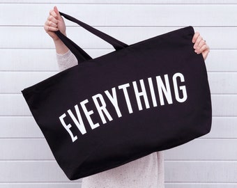 Everything Really Big Bag - Weekender Bag - Giant Canvas Grocery Bag - Large Canvas Shopper - Oversized Canvas Bag - Large Tote Bag