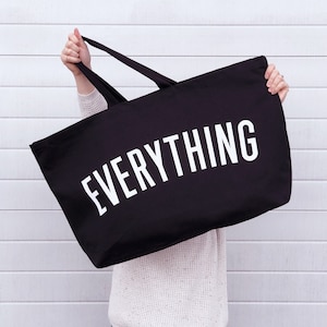 Everything Really Big Bag - Weekender Bag - Giant Canvas Grocery Bag - Large Canvas Shopper - Oversized Canvas Bag - Large Tote Bag