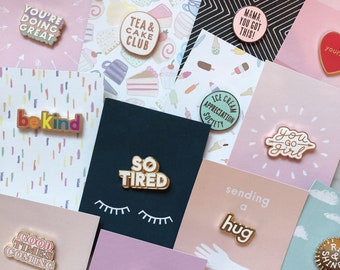 Bulk Saving Pins - Fun Pins - Pin Badge -  Motivational Pins - Uplifting Gifts - Friend Pins - Cute Badges - Positive Pin Badges - Mom Pins