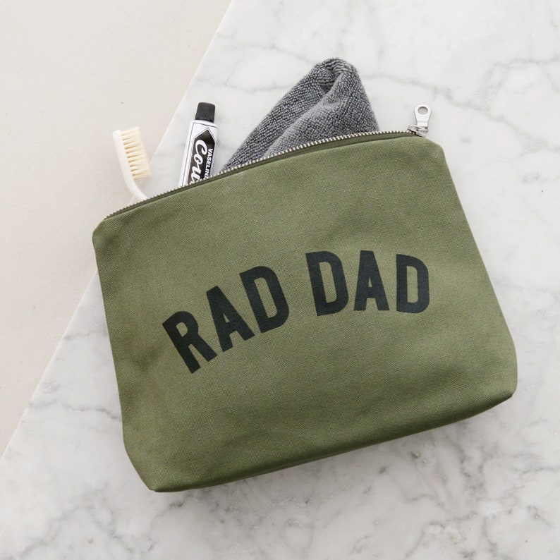 Rad Dad Wash Bag Dad Cosmetics Bag Gift For Dad Gift From Daughter Mens Shaving Bags Father's Day Gift Unique Dad Gift image 2