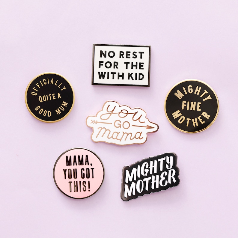 Set of 3 Enamel Pins Hard Enamel Pins Enamel Pin Motivational Pin Feminist Pin Flair Badges Choose Any 3 Pins Pin Badge image 10