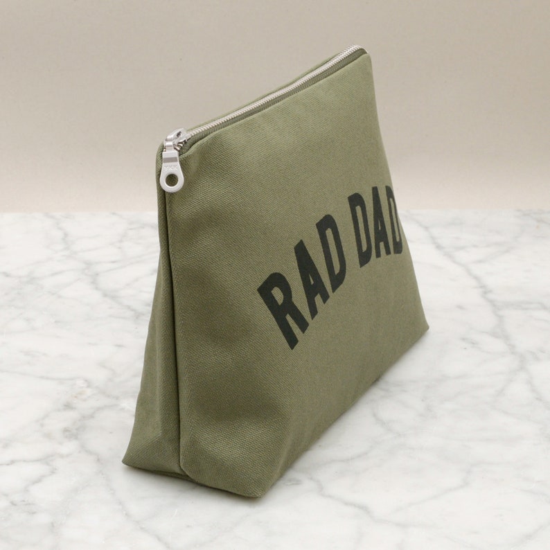 Rad Dad Wash Bag Dad Cosmetics Bag Gift For Dad Gift From Daughter Mens Shaving Bags Father's Day Gift Unique Dad Gift image 4