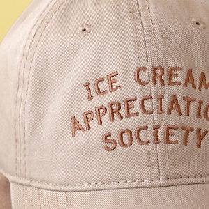 Ice Cream Appreciation Society Cotton Baseball Cap | Embroidered Dad Hat | Ice Cream Lover Gift image 13