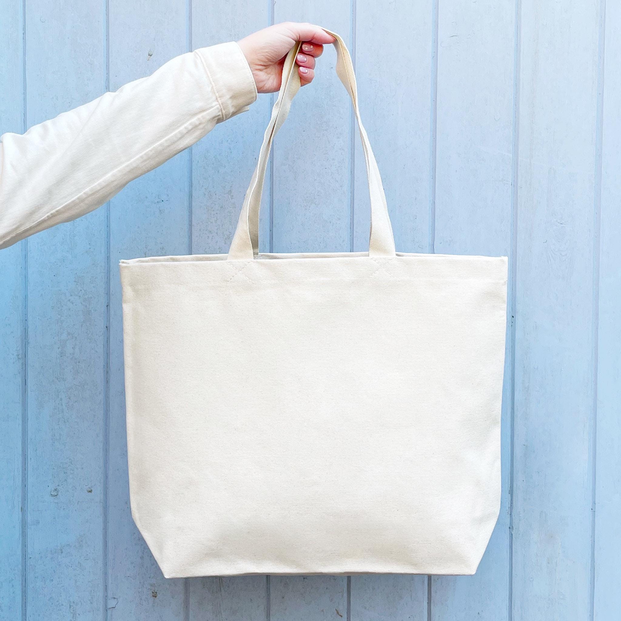 Natural Canvas Tote Bag | Large Market & Shopper Tote | Unbleached