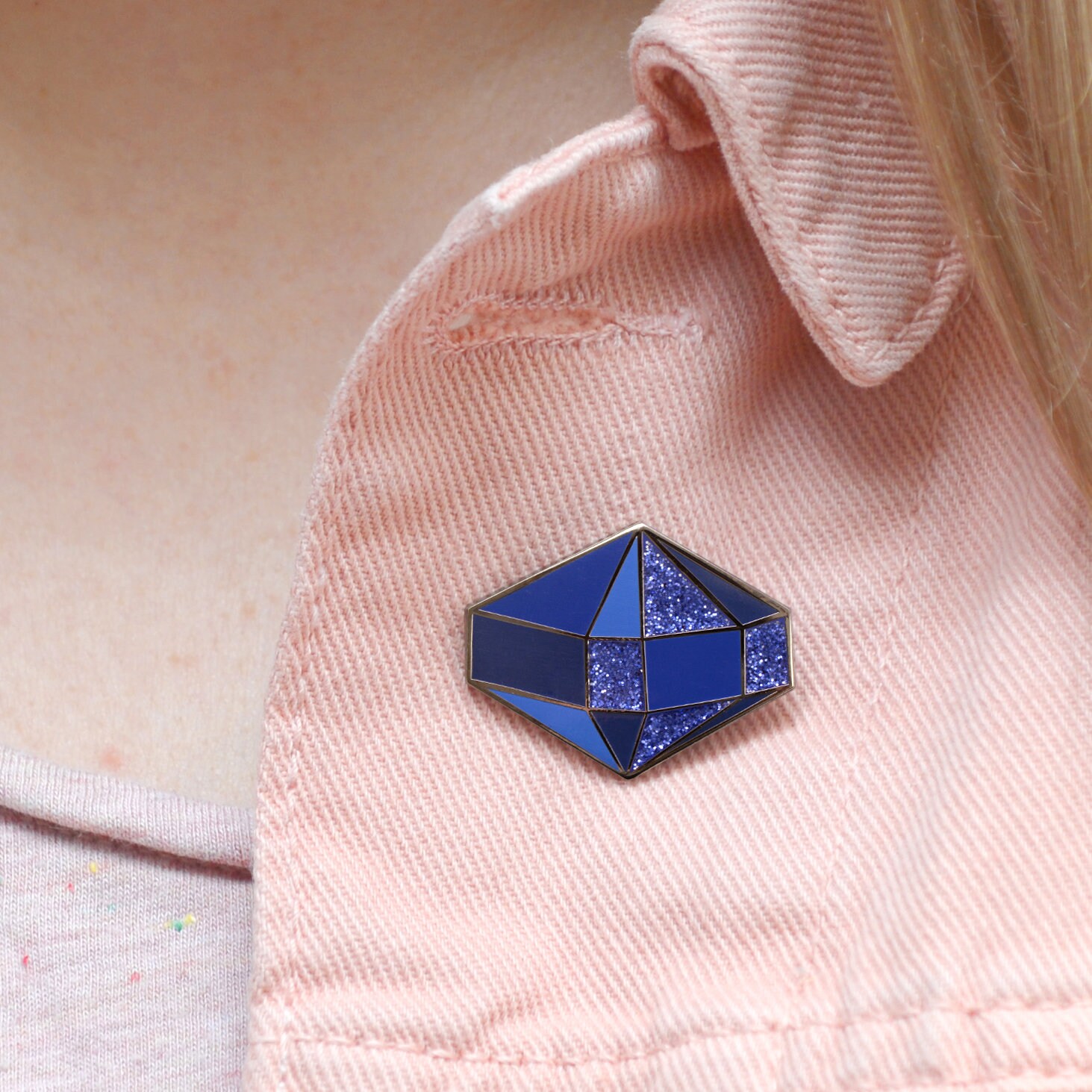 Sapphire Birthstone Hard Enamel Pin | September Birthday Gem Lapel Pin ...