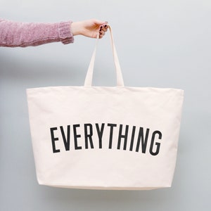 Everything Really Big Bag Weekender Bag Giant Canvas Grocery Bag Maxi Shopper Bag Oversized Bag Extra Large Canvas Bag image 4