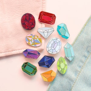 Topaz Birthstone Pin November Birthday Gemstone Pin Hard Enamel Pin Enamel Pin Set Pins Birthday Token Gift Pin Badge image 3