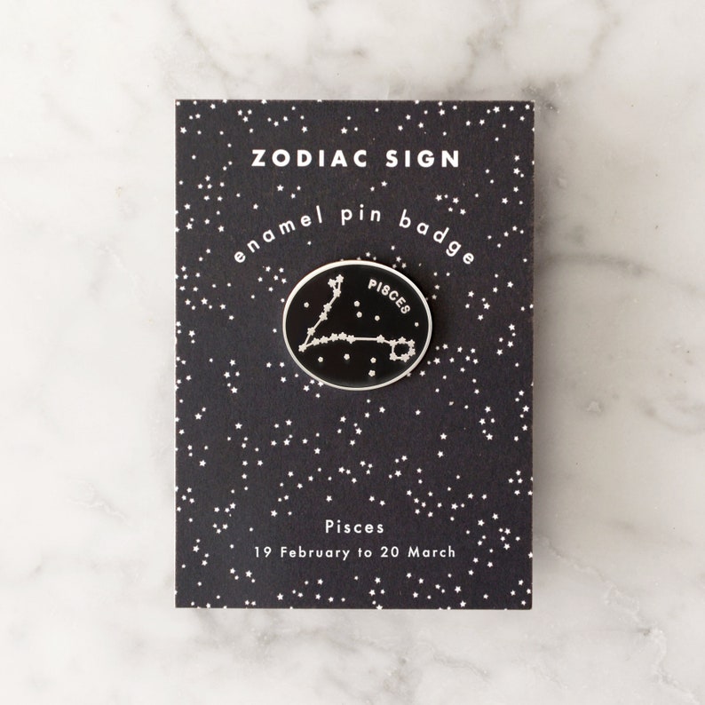 Zodiac Pin Constellation Enamel Pin Hard Enamel Pin Zodiac Sign Badge Pins Flair Birthday Pin Badge Celestial Gift Pin Badge image 3