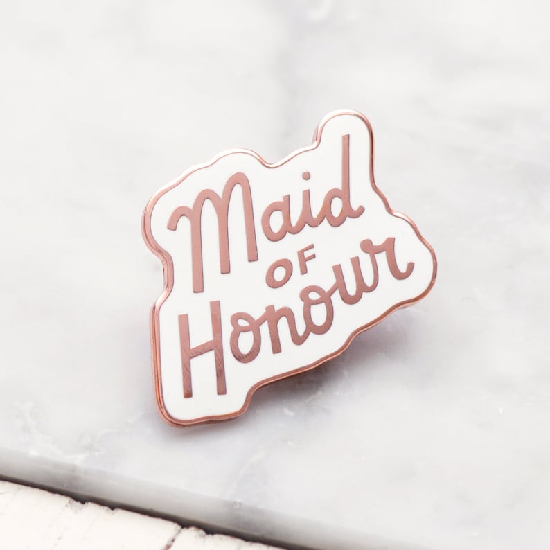 Maid of Honour Enamel Pin - Wedding Enamel Pin - Hen Party Badge - Bachelorette Pin - Hard Enamel Pin - Gift for Bridesmaid - Pin Badge 