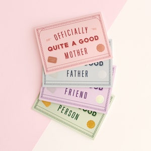 Officially Quite A Good Father Greeting Card Funny Card for Dad Father's Day Card Dad Birthday Card Dad Card Thank You Card image 5