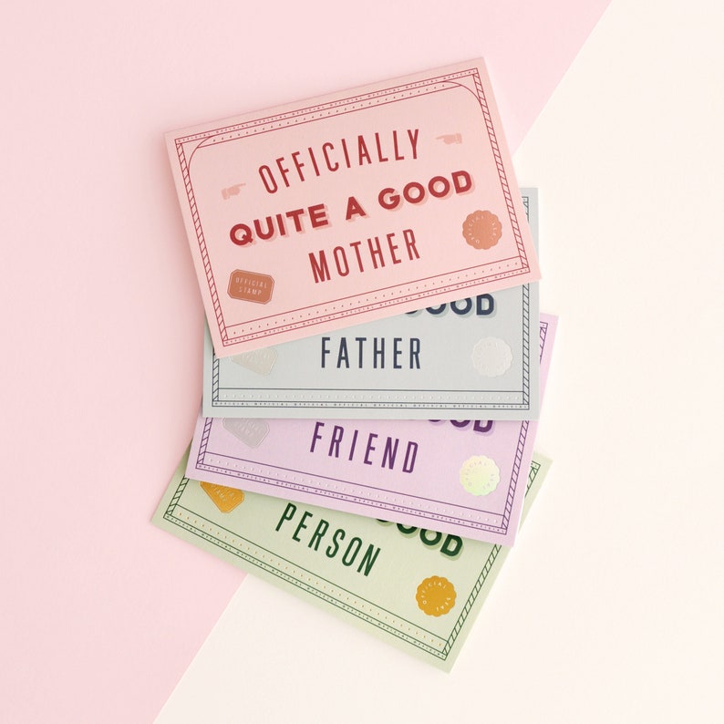 Officially Quite A Good Father Greeting Card Funny Card for Dad Father's Day Card Dad Birthday Card Dad Card Thank You Card image 5