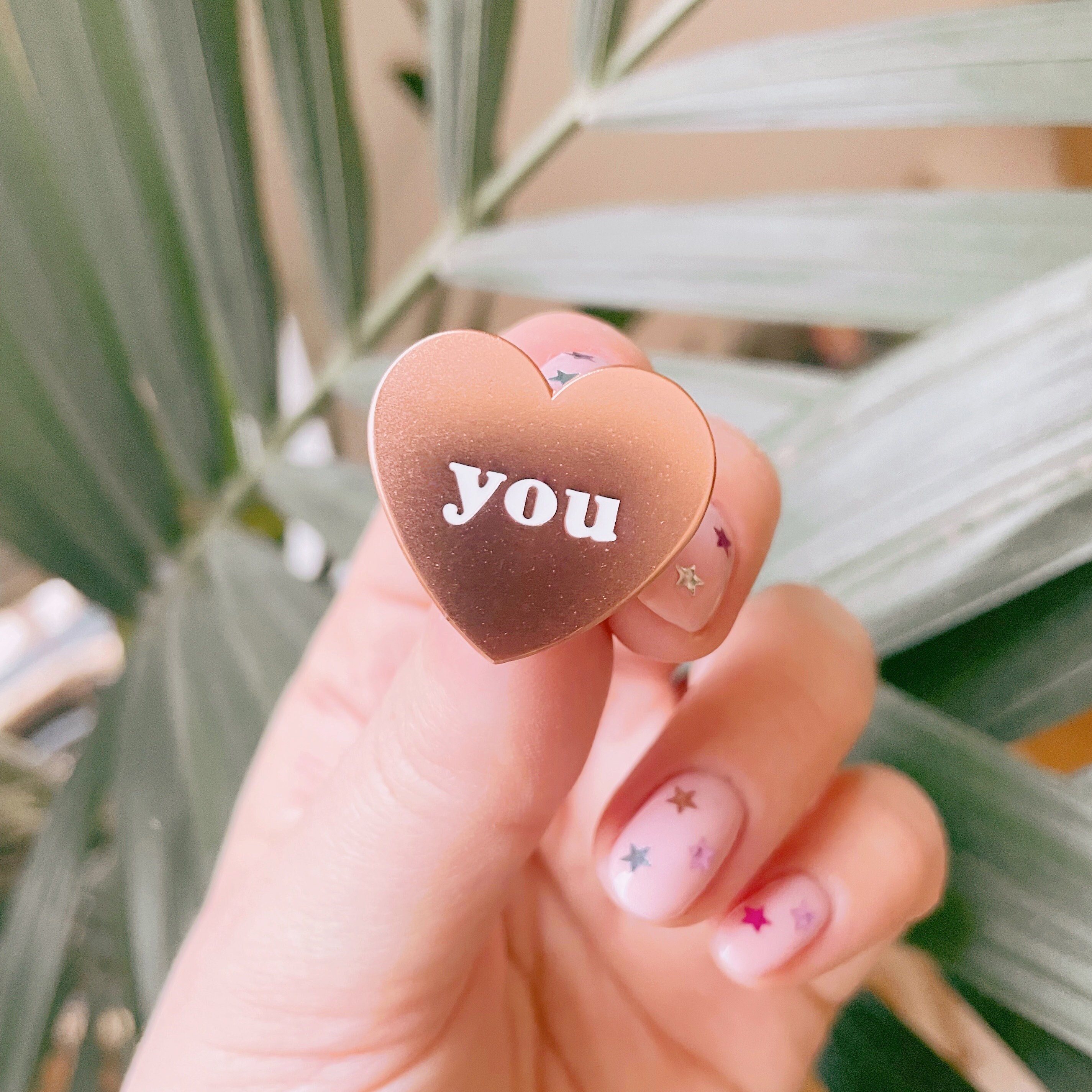 Heart You Enamel Pin - Love Pin - Enamel Pin - Lapel Pin - Slogan Pins - Quirky Pins - Pin Badge - Stocking Gift - Love Token