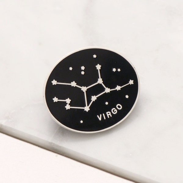 Virgo Pin - Zodiac Pin - Constellation Enamel Pin - Hard Enamel Pin - Enamel Pin - Pins - Flair - Birthday Pin Badge - Pin Badge