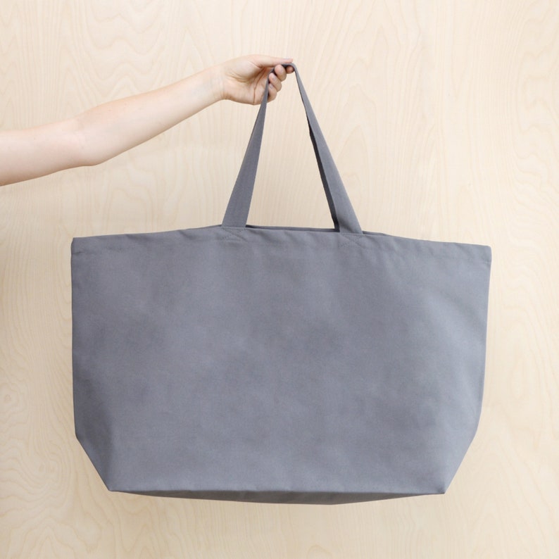 Oversized Tote Weekender Bag Giant Canvas Bag Maxi Tote Bag XL Canvas Bag Extra Large Canvas Bag Huge Tote Tan Canvas Grey canvas