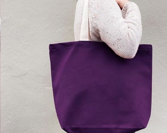 Sacola de lona cor ameixa | Sacola grande para compras e feiras | Sacola reutilizável de alta qualidade | Presente elegante para o dia a dia