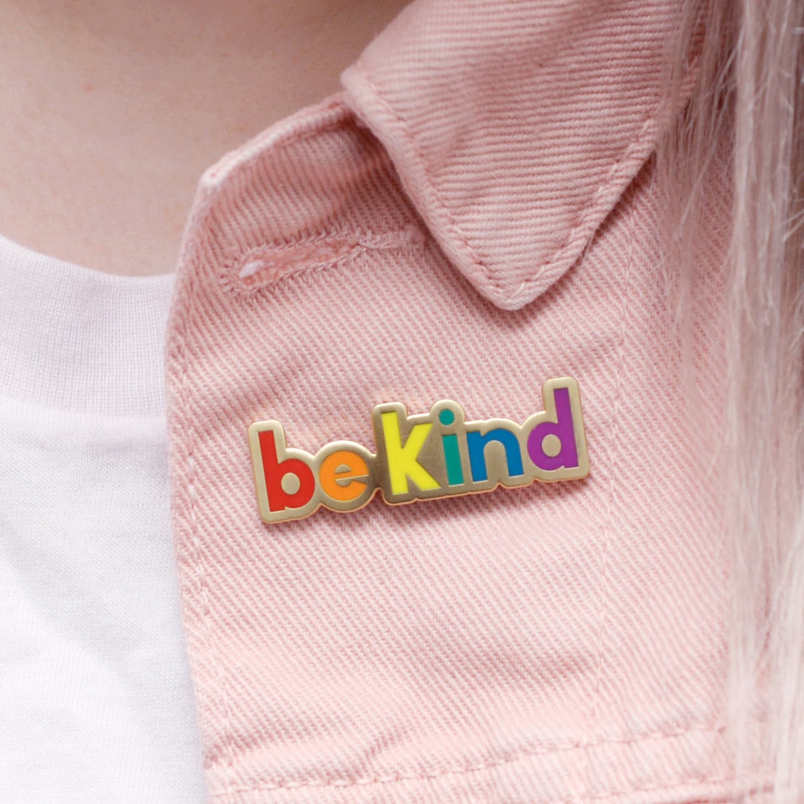 Be Kind Enamel Pin Motivational Pin Rainbow Pin Hard Etsy
