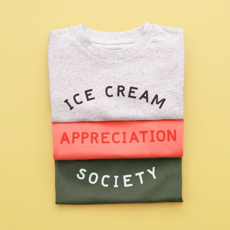 Ice Cream Appreciation Society Women's Fit T-shirt Organic Cotton Tee Ladies Summer T-Shirt Ice cream lovers Gift Cookies & Cream image 6