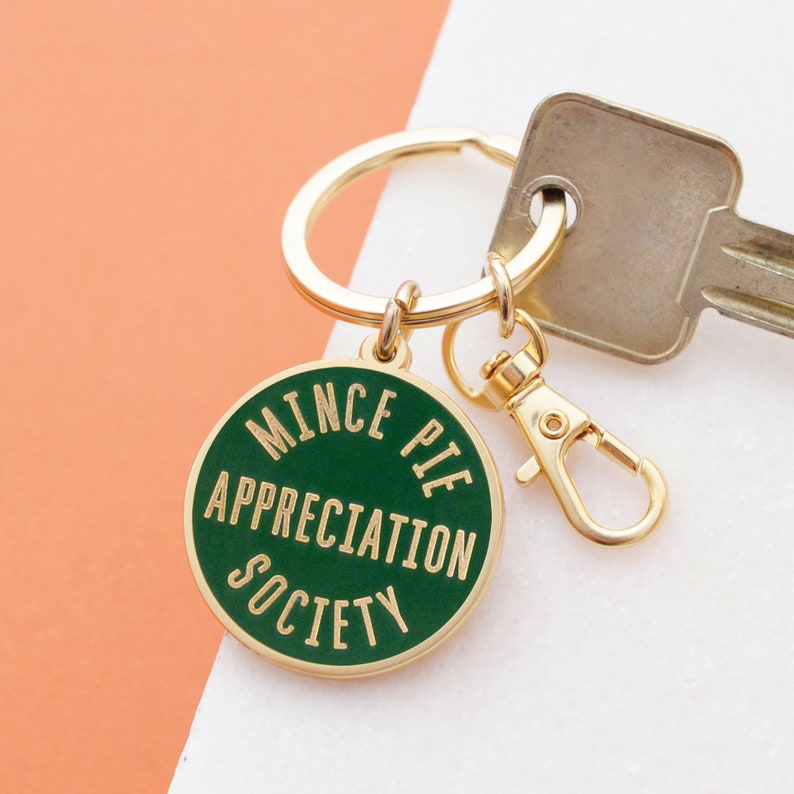 Mince Pie Appreciation Society Pin Hard Enamel Pin Christmas Pin Gift for Xmas Flair Stocking Filler Lapel Pin Pins Keyring