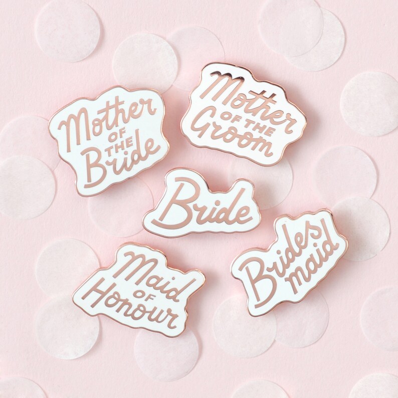 Bridesmaid Enamel Pin Wedding Enamel Pin Hen Party Badge - Etsy Australia