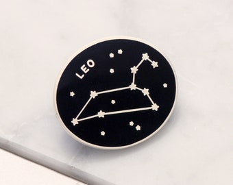 Leo Pin - Zodiac Pin - Constellation Enamel Pin - Hard Enamel Pin - Enamel Pin Set  - Pins - Flair - Birthday Pin Badge - Starsign Gift