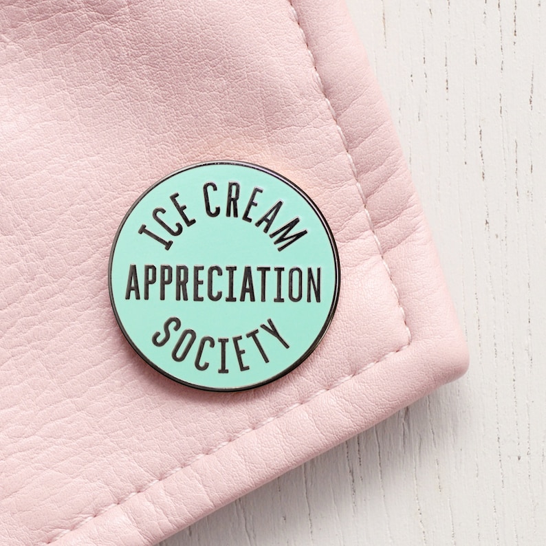 Ice Cream Appreciation Society Pin Hard Enamel Pin Summer Pin Gift for Travel Flair Brooch Lapel Pin Pins Ice Cream Lover image 1