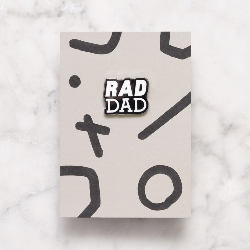 Rad Dad Pin Father's Day Pin Pins for Parents Dad Gift Hard Enamel Pin Flair Lapel Pin Pins Quirky Pins Pin Badge image 2