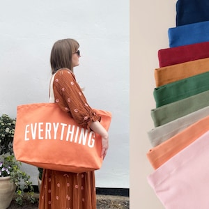 Original Everything Oversized Tote Mum Bag Giant Shopper Bag Huge Bag Mom Christmas Gift New Parent Extra Large Heavy Canvas Bag Peach canvas