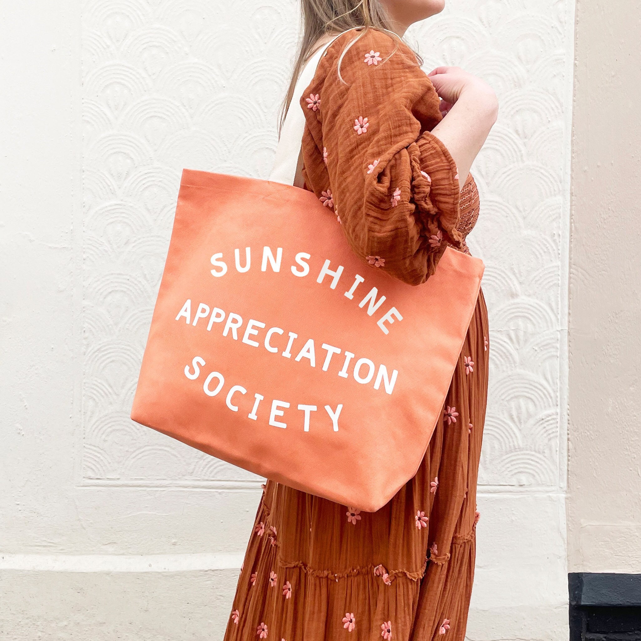 Sunshine Appreciation Society Canvas Bag - Canvas Tote Bag - Beach Canvas Bag - Holiday Bag - Canvas Shopper - Tote Bag - Various Colours!